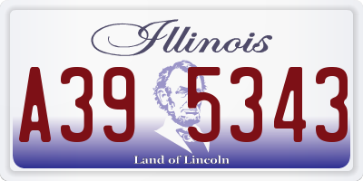 IL license plate A395343