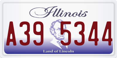 IL license plate A395344