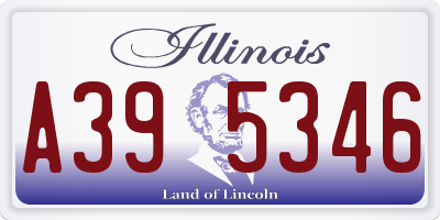 IL license plate A395346