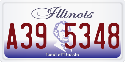 IL license plate A395348