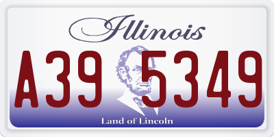IL license plate A395349