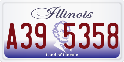 IL license plate A395358