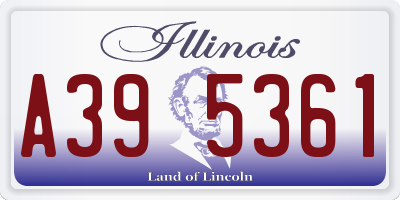 IL license plate A395361