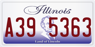 IL license plate A395363