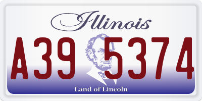 IL license plate A395374