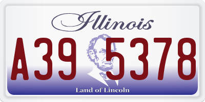 IL license plate A395378