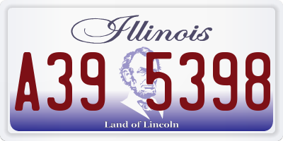 IL license plate A395398