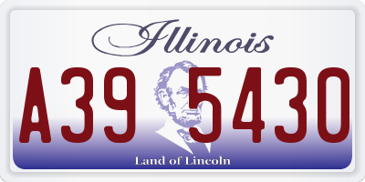 IL license plate A395430