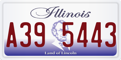 IL license plate A395443