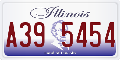 IL license plate A395454