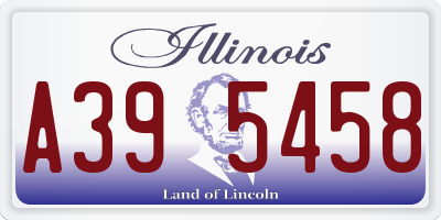 IL license plate A395458