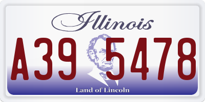 IL license plate A395478