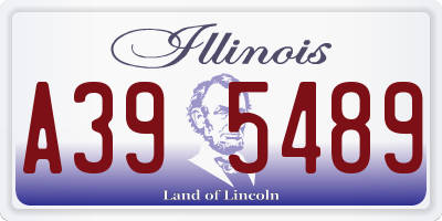 IL license plate A395489