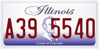 IL license plate A395540
