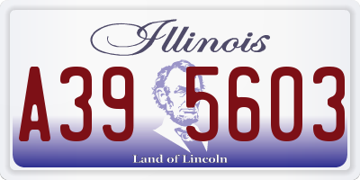 IL license plate A395603