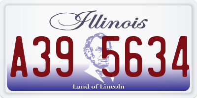 IL license plate A395634