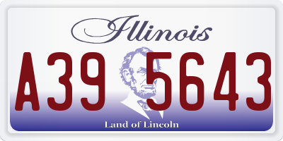 IL license plate A395643