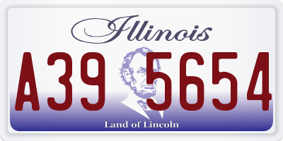 IL license plate A395654
