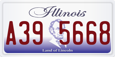 IL license plate A395668