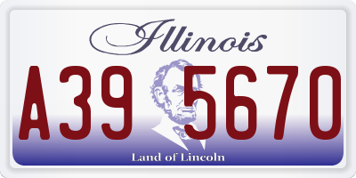 IL license plate A395670