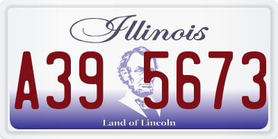 IL license plate A395673