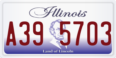 IL license plate A395703
