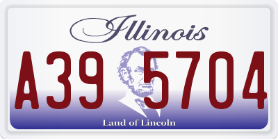 IL license plate A395704
