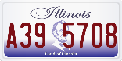 IL license plate A395708