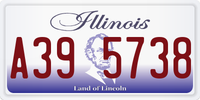 IL license plate A395738