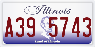 IL license plate A395743