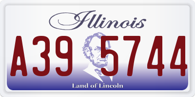IL license plate A395744