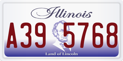 IL license plate A395768