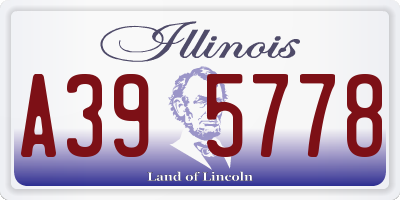 IL license plate A395778