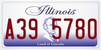 IL license plate A395780