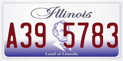 IL license plate A395783