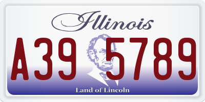 IL license plate A395789