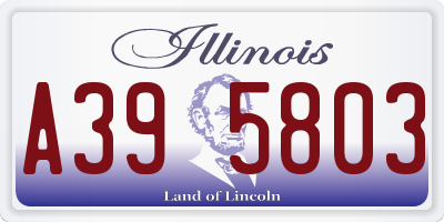 IL license plate A395803
