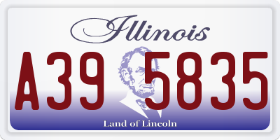 IL license plate A395835