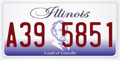 IL license plate A395851