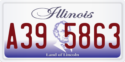 IL license plate A395863