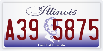 IL license plate A395875
