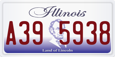 IL license plate A395938