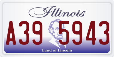 IL license plate A395943