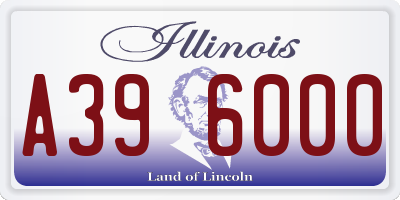 IL license plate A396000