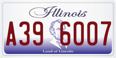 IL license plate A396007