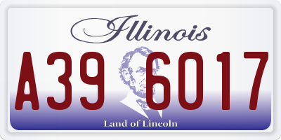 IL license plate A396017