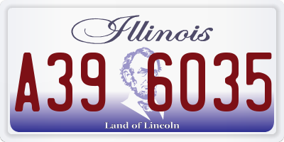 IL license plate A396035