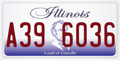 IL license plate A396036