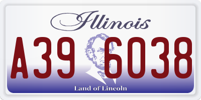 IL license plate A396038