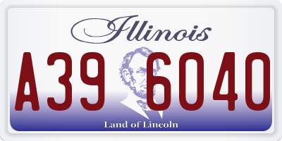 IL license plate A396040